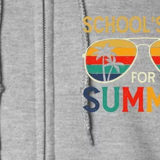 Schools Out For Summer Retro Last Day Of School Teacher Boy Full Zip Hoodie