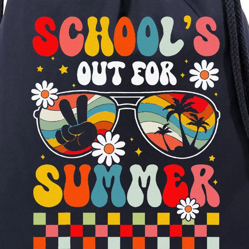 Schools Out For Summer Last Day Of School Teacher Drawstring Bag