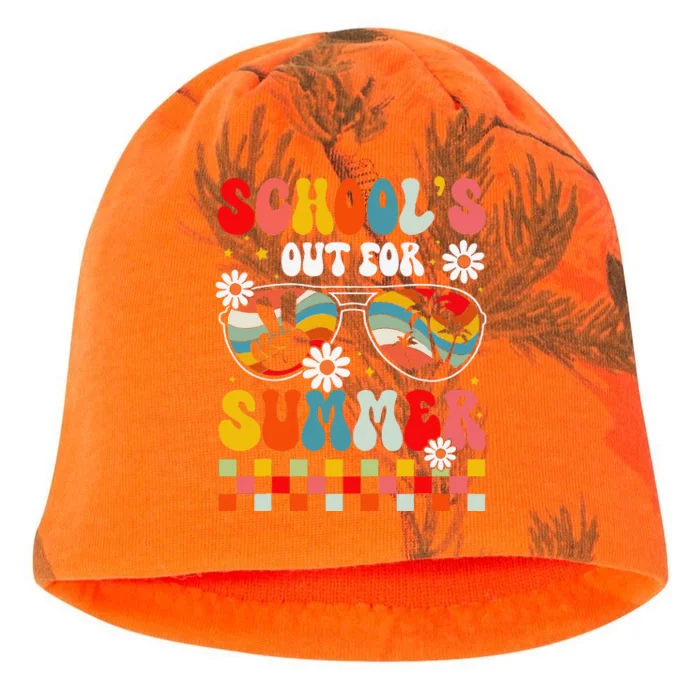 Schools Out For Summer Last Day Of School Teacher Kati - Camo Knit Beanie