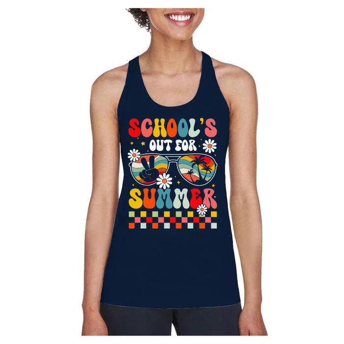 Schools Out For Summer Last Day Of School Teacher Women's Racerback Tank