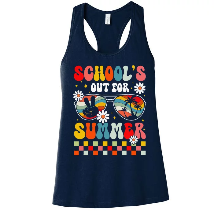 Schools Out For Summer Last Day Of School Teacher Women's Racerback Tank