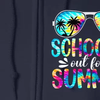 Schools Out For Summer Last Day Of School Student Teacher Full Zip Hoodie