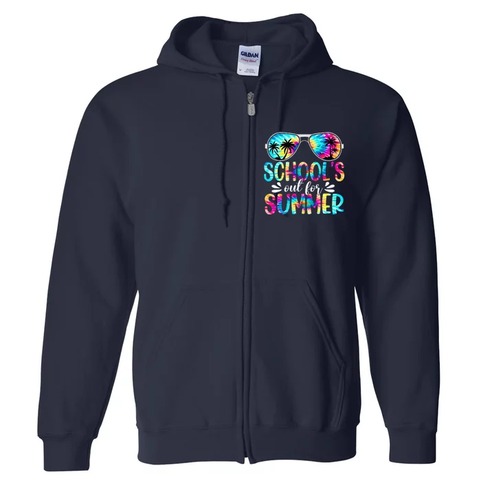 Schools Out For Summer Last Day Of School Student Teacher Full Zip Hoodie