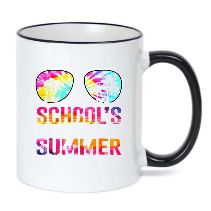 Schools Out For Summer Last Day Of School Teacher Tie Dye Black Color Changing Mug