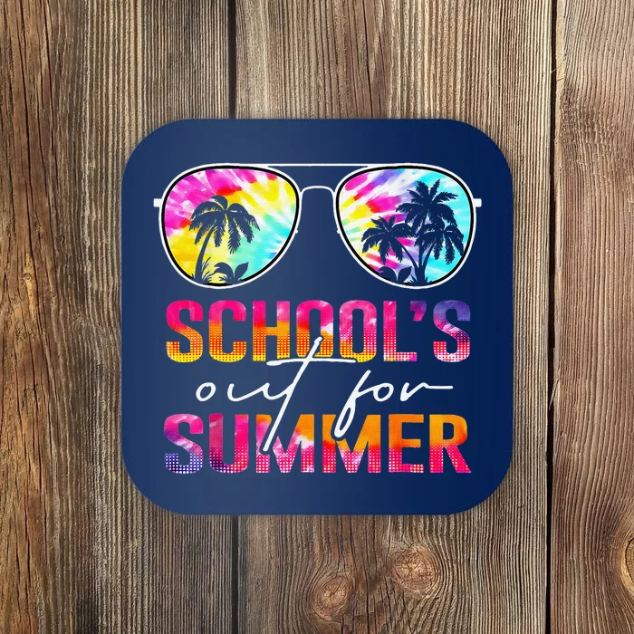 Schools Out For Summer Last Day Of School Teacher Tie Dye Coaster