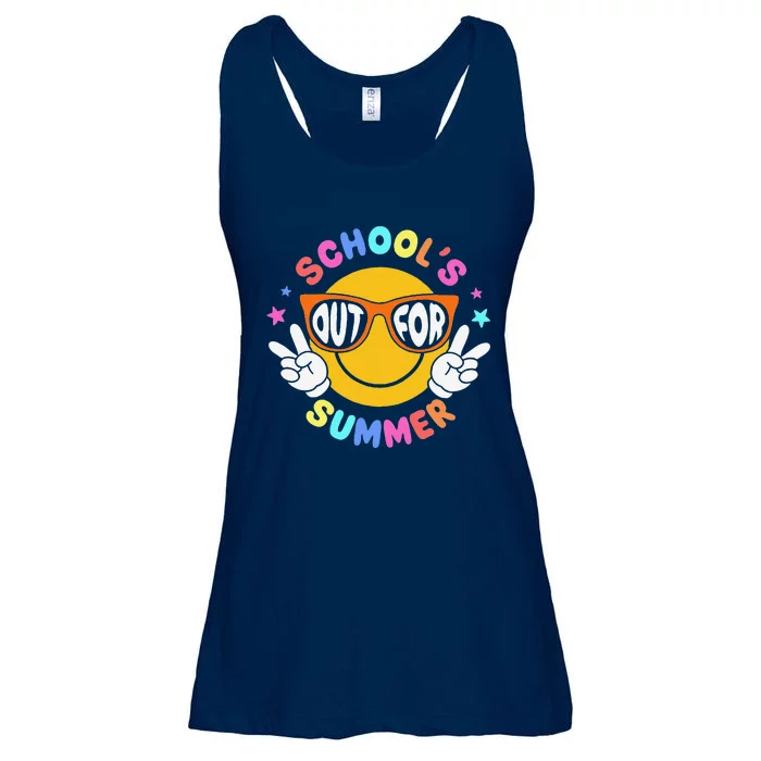 Schools Out For Summer Teacher Students Last Day Of School Ladies Essential Flowy Tank