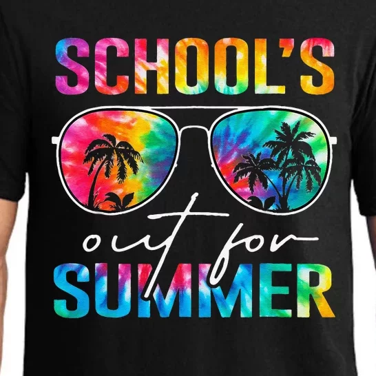 Schools Out For Summer Tie Dye Last Day Of School Teacher Pajama Set