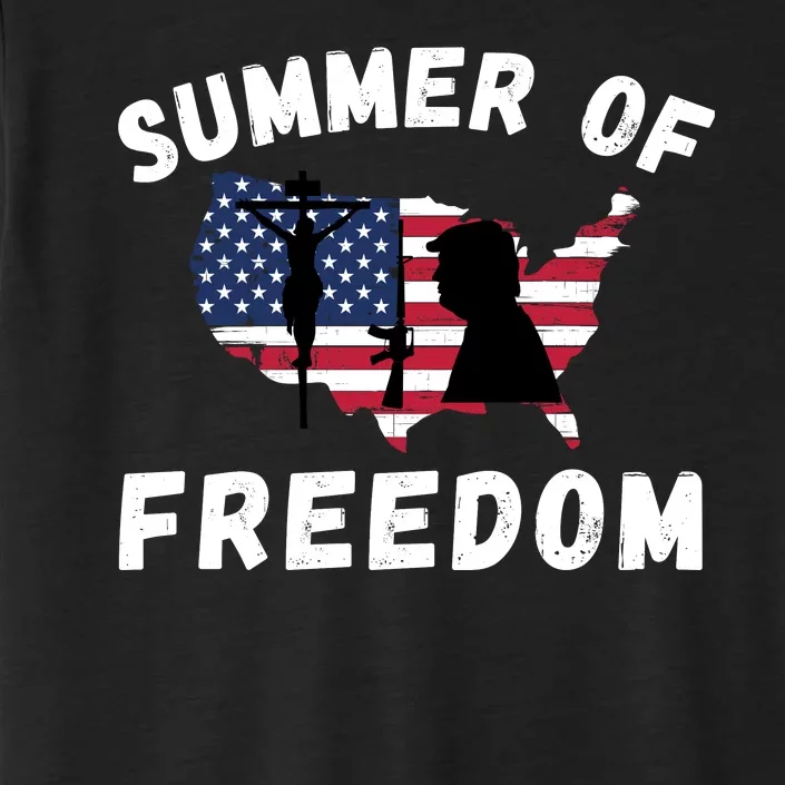 Summer Of Freedom 4th Of July Us Flag American Flag Usa United States Of America ChromaSoft Performance T-Shirt