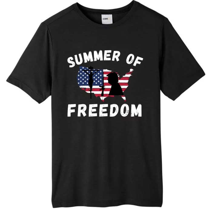 Summer Of Freedom 4th Of July Us Flag American Flag Usa United States Of America ChromaSoft Performance T-Shirt