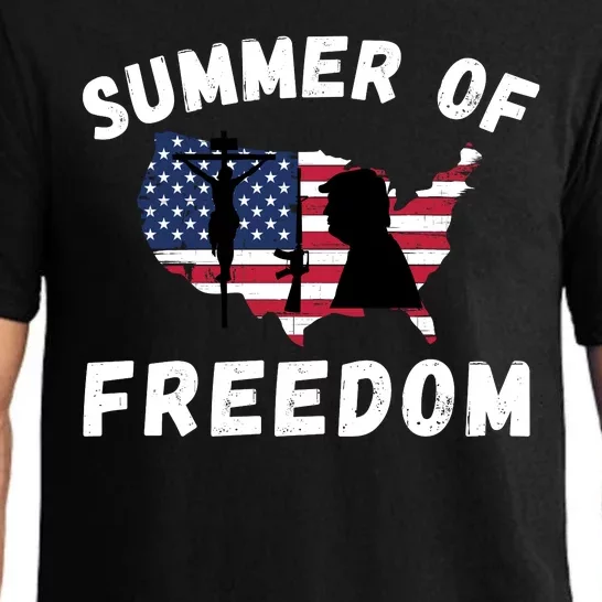 Summer Of Freedom 4th Of July Us Flag American Flag Usa United States Of America Pajama Set