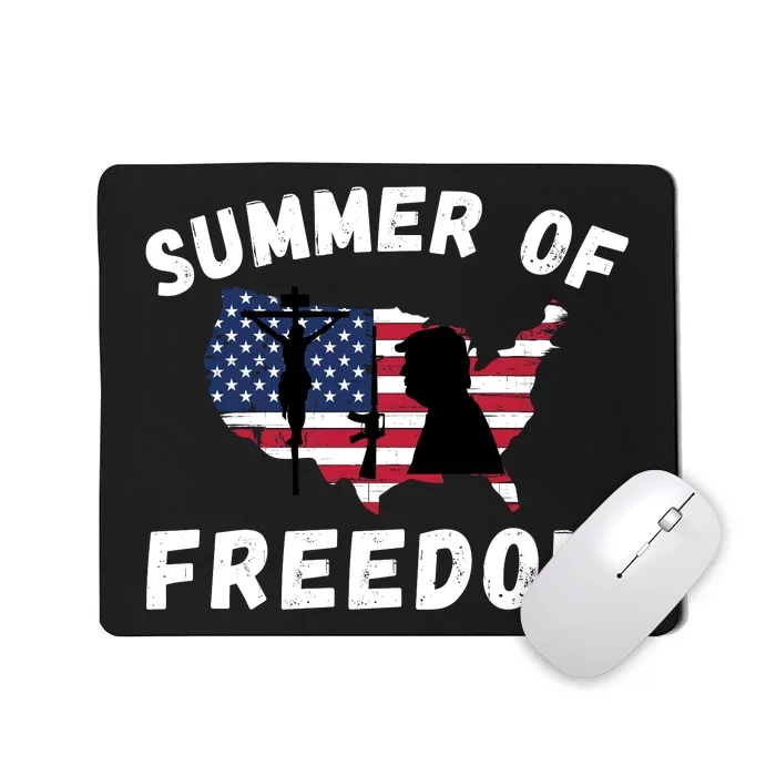 Summer Of Freedom 4th Of July Us Flag American Flag Usa United States Of America Mousepad