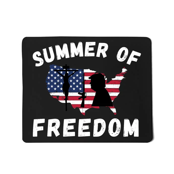 Summer Of Freedom 4th Of July Us Flag American Flag Usa United States Of America Mousepad