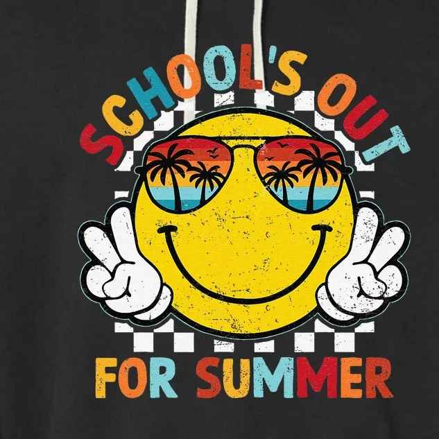 Schools Out For Summer Last Day Of School Teacher Garment-Dyed Fleece Hoodie