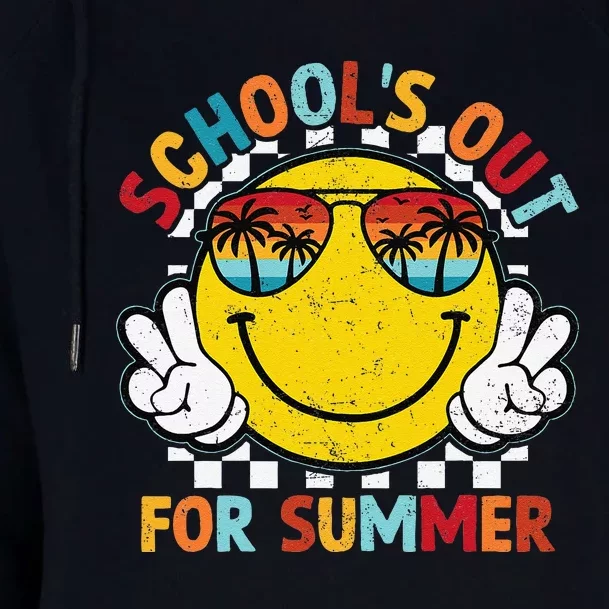 Schools Out For Summer Last Day Of School Teacher Womens Funnel Neck Pullover Hood