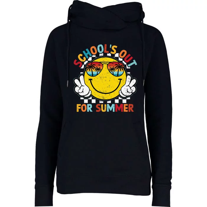 Schools Out For Summer Last Day Of School Teacher Womens Funnel Neck Pullover Hood