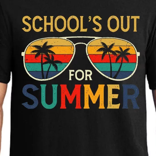 Schools Out For Summer Retro Last Day Of School Teacher Boy Pajama Set