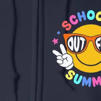 Schools Out For Summer Teacher Students Last Day Of School Full Zip Hoodie