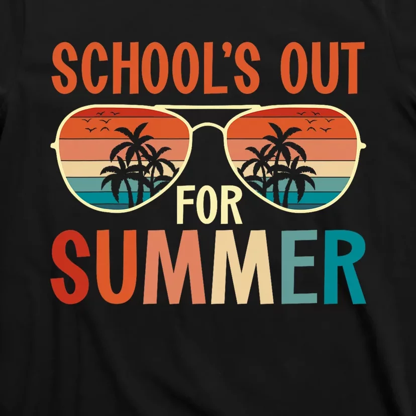 School Out For Summer Retro Last Day Of School Teacher T-Shirt