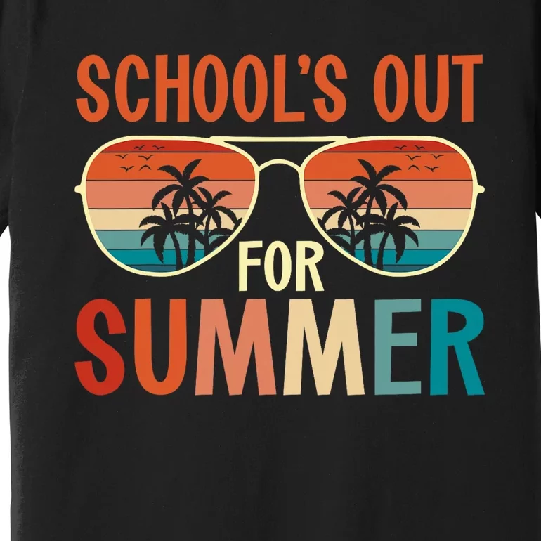 School Out For Summer Retro Last Day Of School Teacher Premium T-Shirt