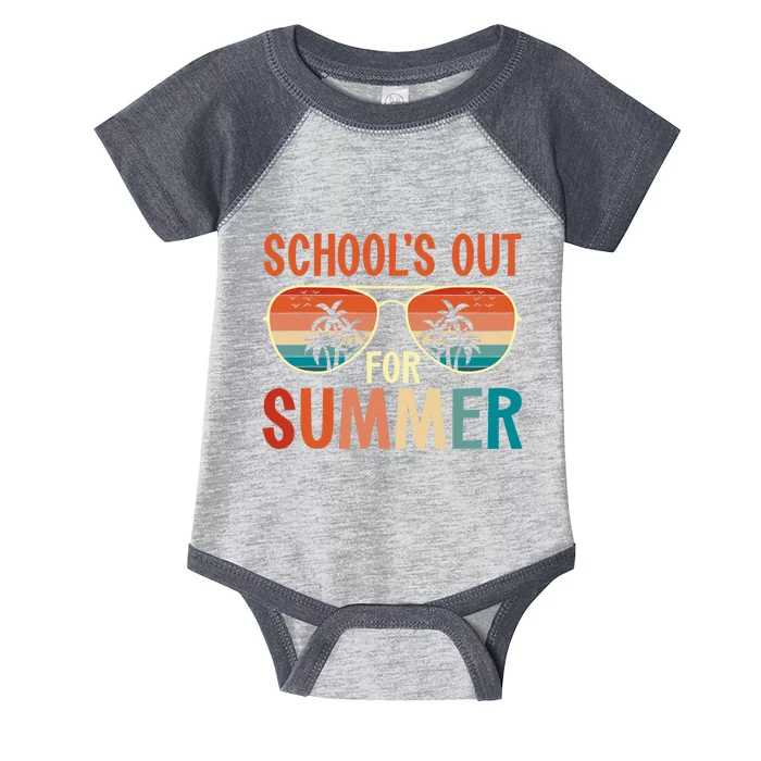 School Out For Summer Retro Last Day Of School Teacher Infant Baby Jersey Bodysuit