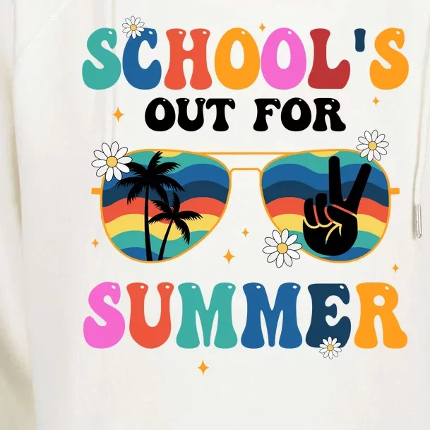 Schools Out For Summer Hippie Womens Funnel Neck Pullover Hood