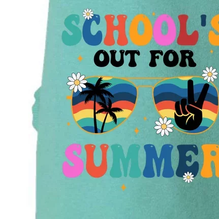 Schools Out For Summer Hippie Doggie 3-End Fleece Hoodie