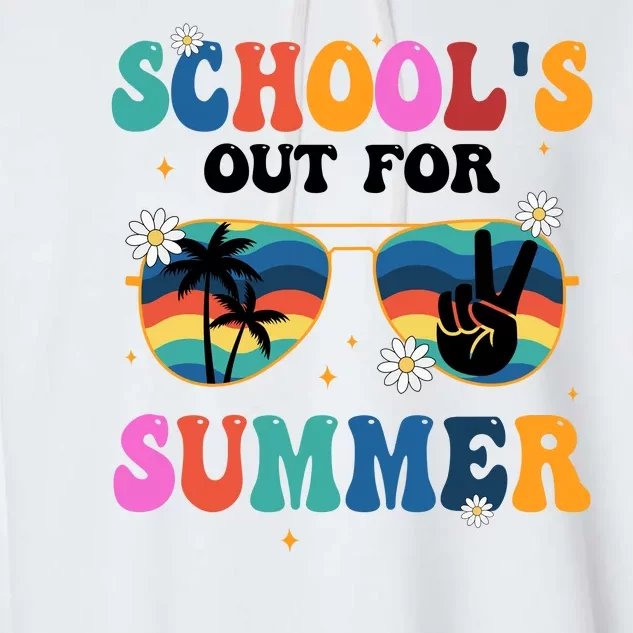 Schools Out For Summer Hippie Garment-Dyed Fleece Hoodie