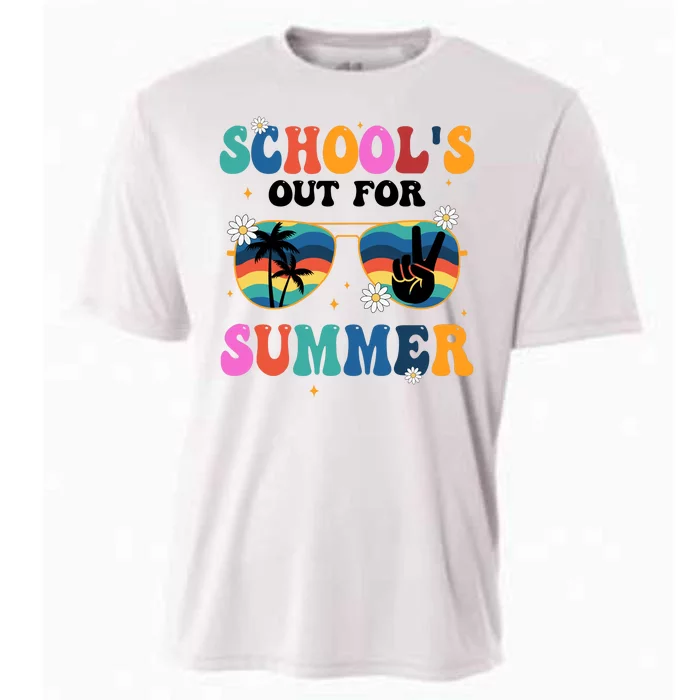 Schools Out For Summer Hippie Cooling Performance Crew T-Shirt