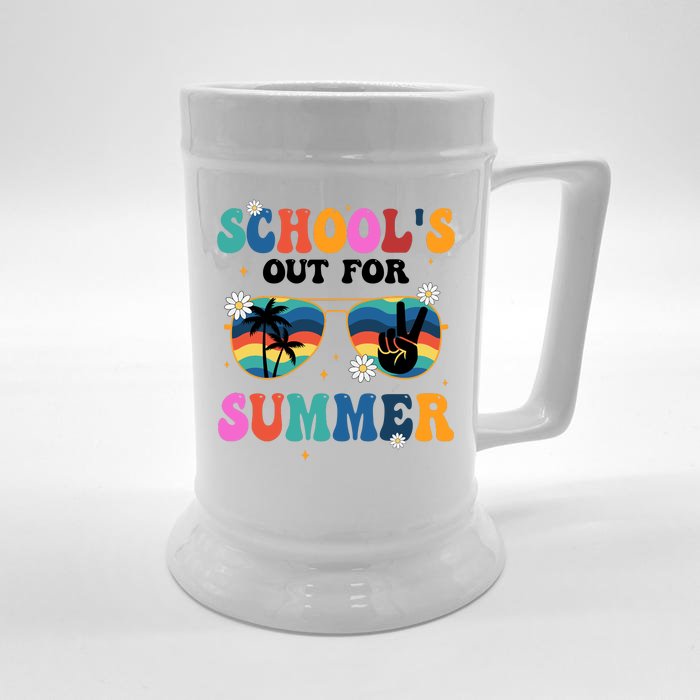 Schools Out For Summer Hippie Front & Back Beer Stein