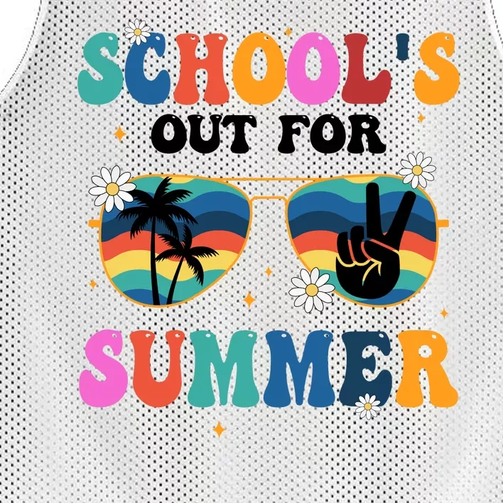 Schools Out For Summer Hippie Mesh Reversible Basketball Jersey Tank