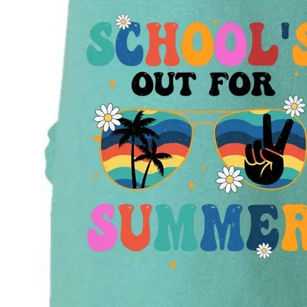 Schools Out For Summer Hippie Retro Doggie 3-End Fleece Hoodie