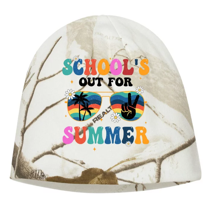 Schools Out For Summer Hippie Retro Kati - Camo Knit Beanie