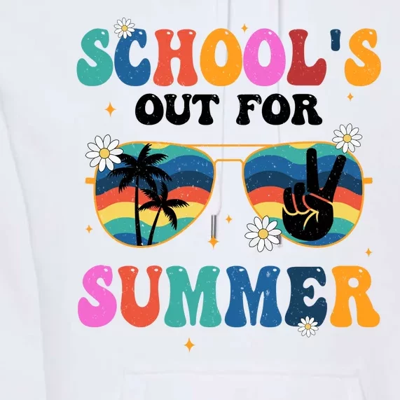 Schools Out For Summer Hippie Retro Premium Hoodie