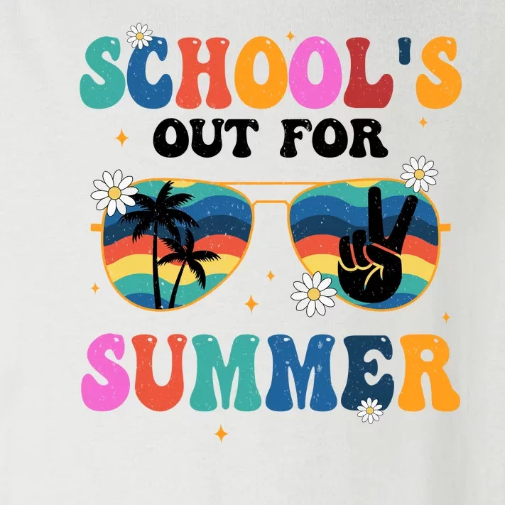 Schools Out For Summer Hippie Retro Toddler Long Sleeve Shirt