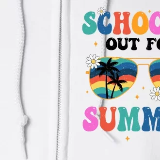 Schools Out For Summer Hippie Retro Full Zip Hoodie