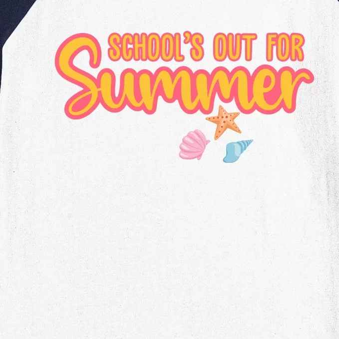 Schools Out For Summer Cute Baseball Sleeve Shirt