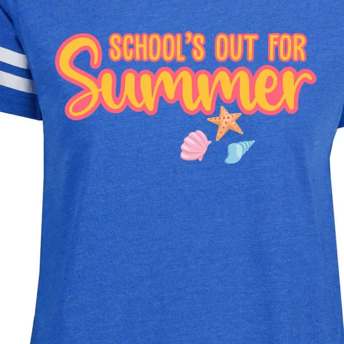 Schools Out For Summer Cute Enza Ladies Jersey Football T-Shirt