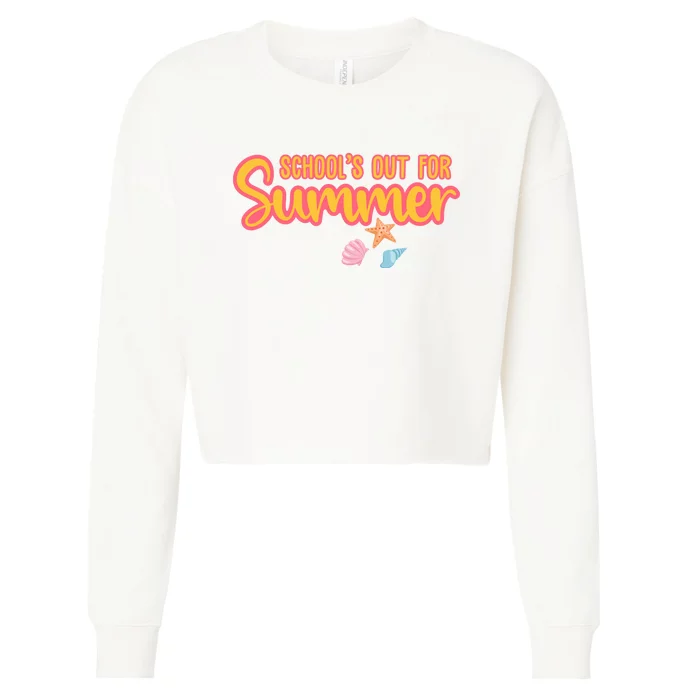 Schools Out For Summer Cute Cropped Pullover Crew