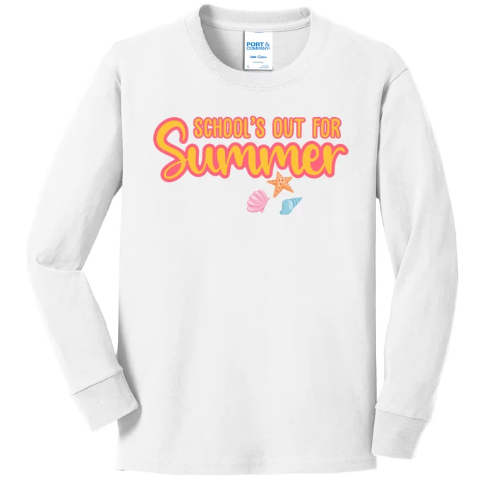 Schools Out For Summer Cute Kids Long Sleeve Shirt