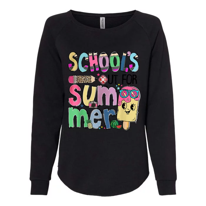 Schools Out For Summer Teacher Summer Vacation Womens California Wash Sweatshirt