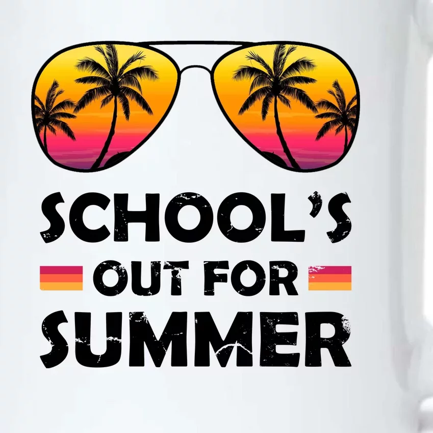 School's Out For Summer Palm Trees Black Color Changing Mug