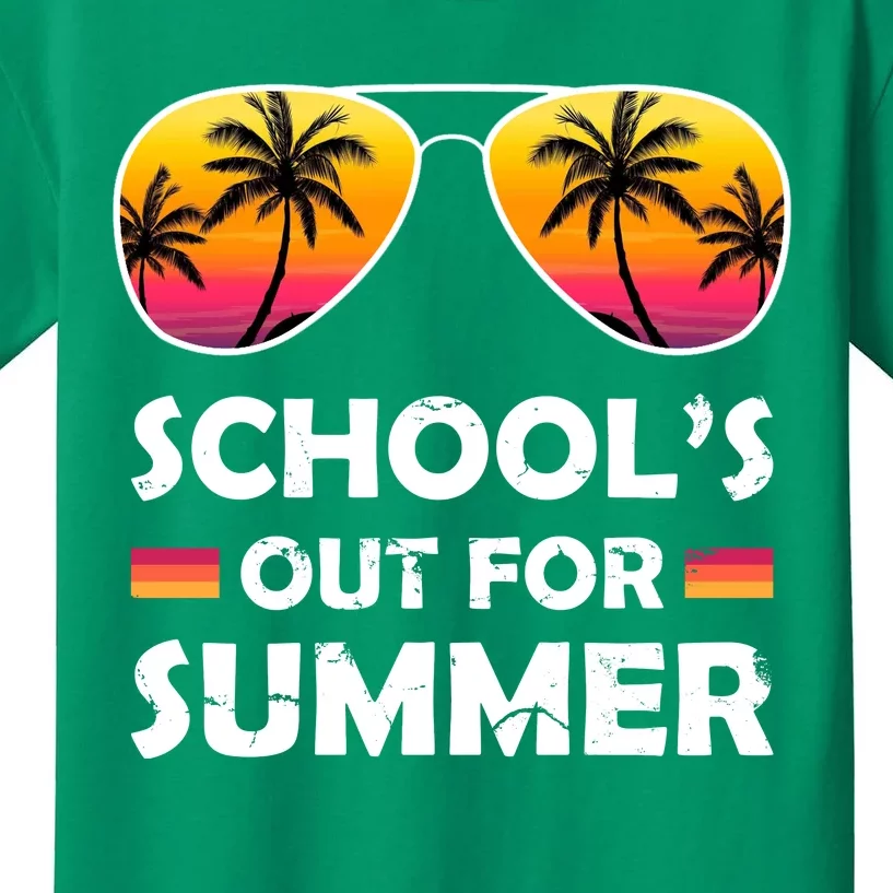 School's Out For Summer Palm Trees Kids T-Shirt