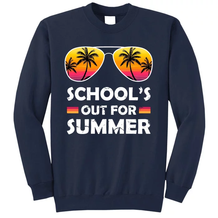 School's Out For Summer Palm Trees Tall Sweatshirt