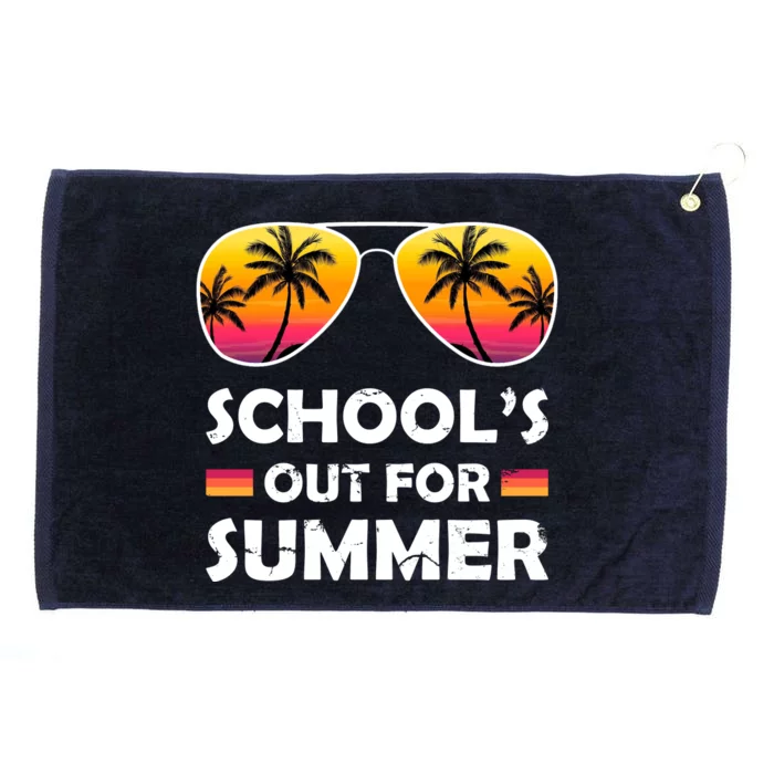 School's Out For Summer Palm Trees Grommeted Golf Towel