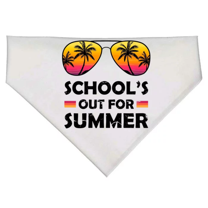 School's Out For Summer Palm Trees USA-Made Doggie Bandana