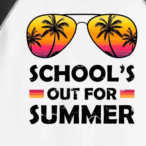 School's Out For Summer Palm Trees Toddler Fine Jersey T-Shirt