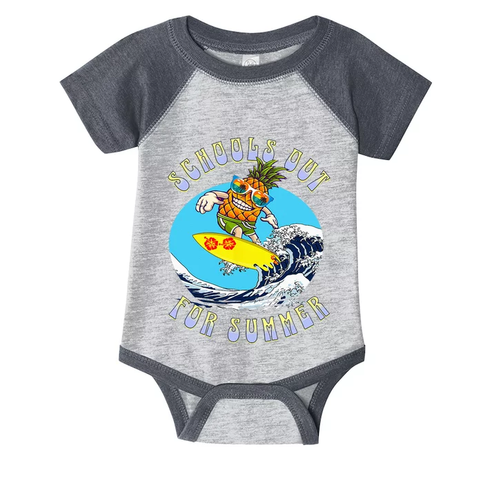 School's Out For Summer Beach Surfing Lake Summer Vacation Infant Baby Jersey Bodysuit