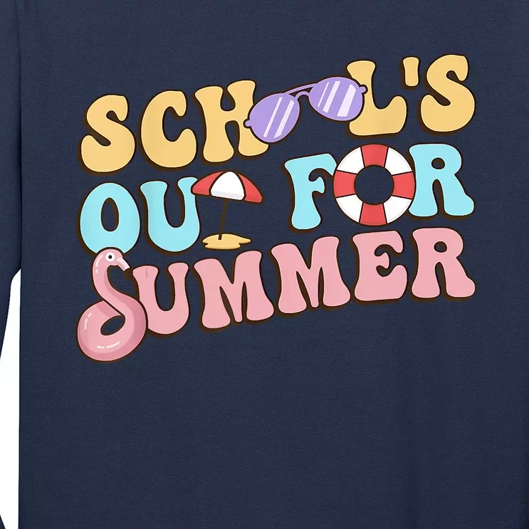 Schools Out For Summer Happy Last Day Of School Teacher Long Sleeve Shirt