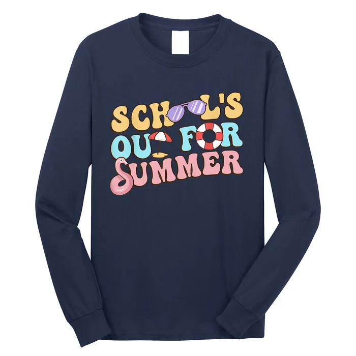 Schools Out For Summer Happy Last Day Of School Teacher Long Sleeve Shirt