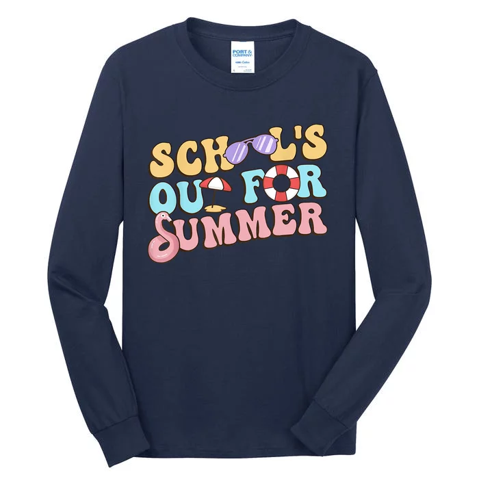 Schools Out For Summer Happy Last Day Of School Teacher Tall Long Sleeve T-Shirt